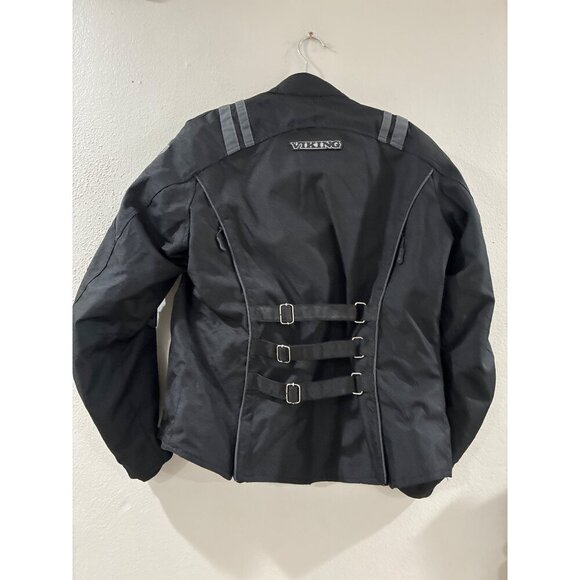 Viking Cycle Ironborn Armored Motorcycle Riding Biker Black Jacket for Women - Picture 12 of 13